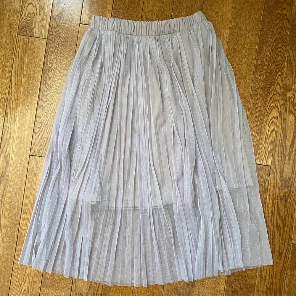 Pleated tulle skirt
